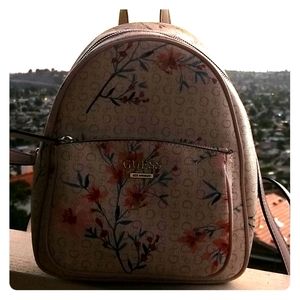 guess floral mini backpack